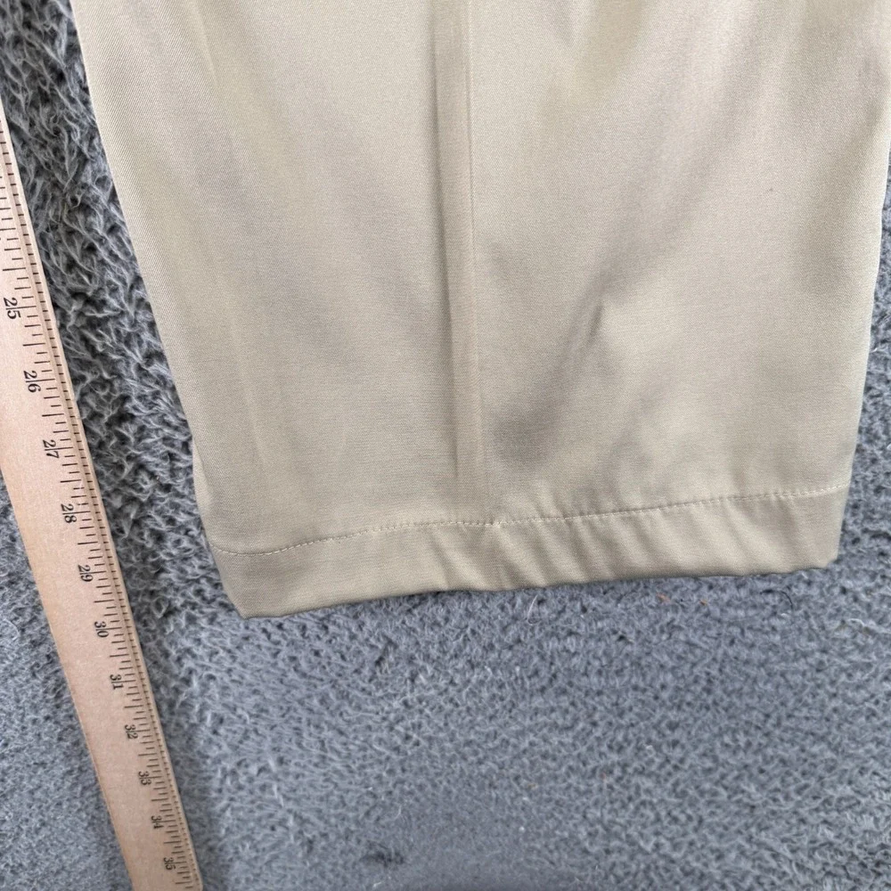 Pebble Beach Pant Mens 38x32 Beige‎ Polyester Golf Performance Straight Stretch